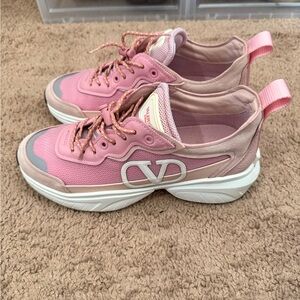 Valentino Garavani Pink and White Women's Sneakers